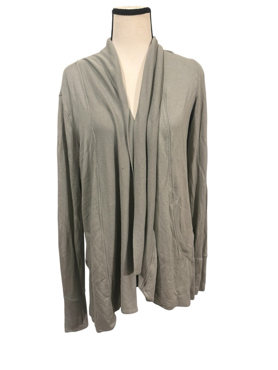 Athleta Sweaters - Athleta | Light Sage Draped Open-Front Cardigan